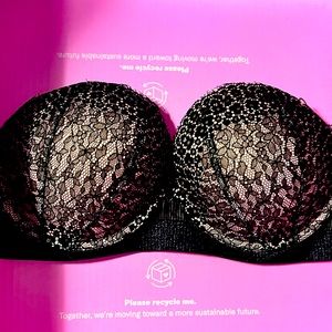 Brand new BLACK LACE MULTI WAY Victoria secret very sexy padded strapless bra